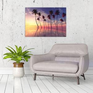 Slika palmi uzdignutih iznad vodene površine (70x50 cm)