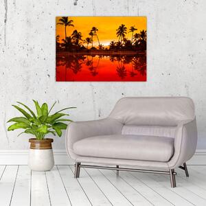 Slika - Zalazak sunca nad resortom (70x50 cm)