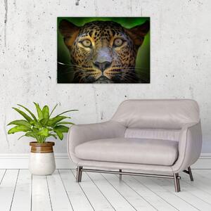 Staklena slika - Portret leoparda, Šri Lanka (70x50 cm)