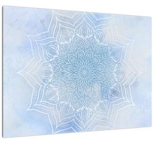 Staklena slika - Zimska mandala (70x50 cm)