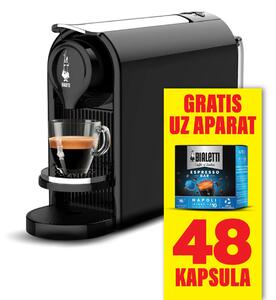 Bialetti Gioia Plus aparat za kavu s 48 Napoli kapsula, crni