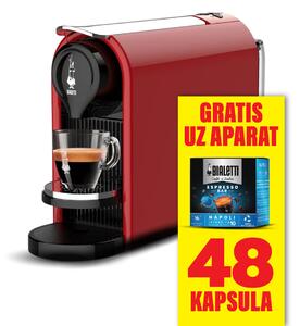 Bialetti Gioia Plus aparat za kavu s 48 Napoli kapsula, crveni
