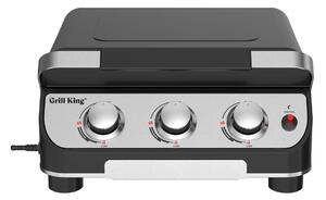 Grill King BBQ IRON PRO plinska plancha s 3 plamenika + plinski regulator s crijevom