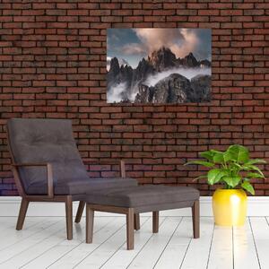 Slika - Talijanski Dolomiti skriveni u magli (70x50 cm)