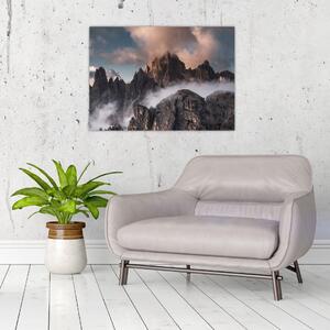 Slika - Talijanski Dolomiti skriveni u magli (70x50 cm)
