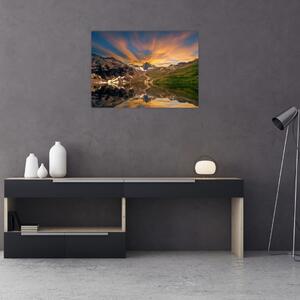 Slika - Odsjaj u planinskom jezeru (70x50 cm)