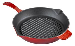 Lava okrugla rebrasta grill tava s odlijevnim kanalima