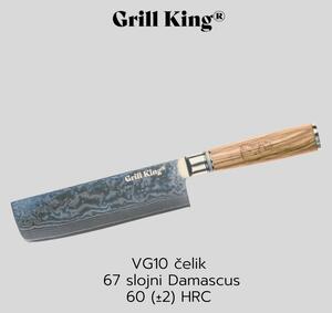 Grill King Damascus Nakiri nož, 18 cm