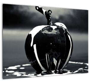 Staklena slika crne jabuke (70x50 cm)