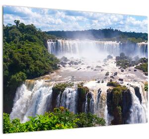 Staklena slika slapova Iguassu (70x50 cm)