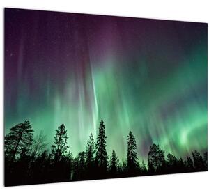 Staklena slika polarne svjetlosti (70x50 cm)