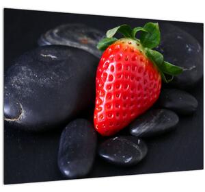 Staklena slika jagode (70x50 cm)