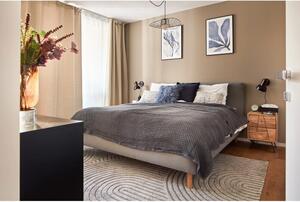 Sivi bračni krevet s podnicom i prostorom za pohranu Meise Möbel Mattis, 160 x 200 cm