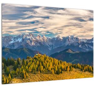 Staklena slika - planinska panorama (70x50 cm)