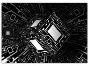Slika apstraktne kocke (70x50 cm)