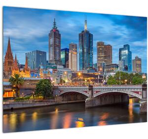 Staklena slika grada Melbournea (70x50 cm)