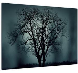 Staklena slika stabla u pomrčini (70x50 cm)