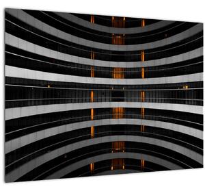 Apstraktna staklena slika - zgrada (70x50 cm)
