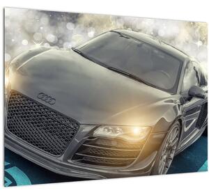 Staklena slika automobila Audi - sivi (70x50 cm)
