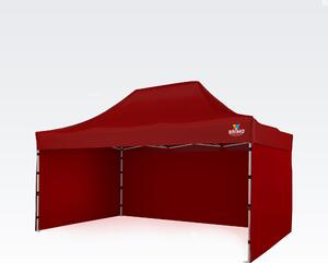 Vrtni šator 3x4,5m - sa 3 zida - Crvena