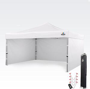 Aluminijski promo šator 4x4 m ALU EXCLUSIVE – 3 stjene, HEX 45 mm - sa 3 zida - Bijela