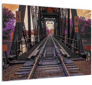 Staklena slika željezničkog mosta (70x50 cm)