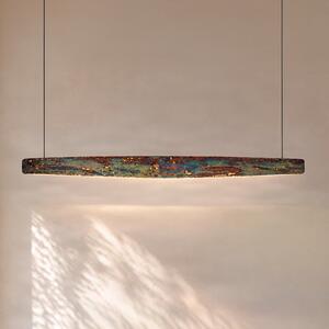 Quitani Persida LED viseća lampa, 148 cm, metal, zlatna, prigušiva, Bronca / stari mesing, Dnevni boravak/blagovaonica, Metal