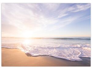 Staklena slika pješčane plaže (70x50 cm)