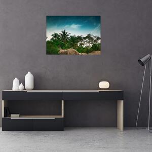 Staklena slika - palme (70x50 cm)