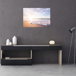 Staklena slika pješčane plaže (70x50 cm)