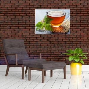 Staklena slika šalice s čajem (70x50 cm)