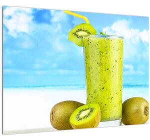 Staklena slika - kiwi smoothie (70x50 cm)