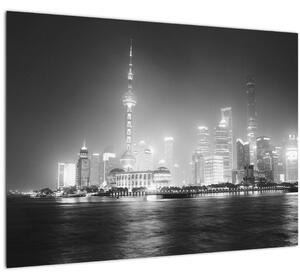 Staklena slika modernih nebodera (70x50 cm)