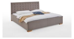 Sivo-smeđi tapecirani bračni krevet 180x200 cm Malia - Meise Möbel