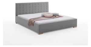 Sivi tapecirani bračni krevet 180x200 cm Malia - Meise Möbel