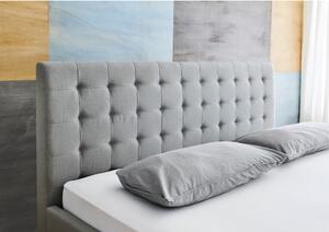 Sivi tapecirani bračni krevet 180x200 cm Malia - Meise Möbel