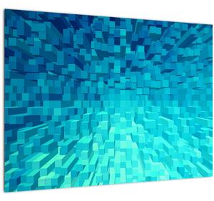 Staklena slika - apstraktne kocke (70x50 cm)