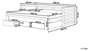 Zondo Krevet na razvlačenje 91 cm CAJUN (s podnicom) (smeđa). 1007190