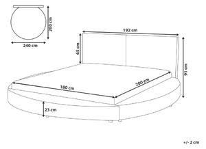 Zondo Bračni krevet 180 cm LOMA (s podnicom) (bijela). 1007303