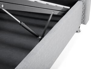 Zondo Jednostruki krevet 90 cm MATH (s podnicom i prostorom za odlaganje) (siva). 1007362