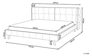 Zondo Bračni krevet 160 cm SENEL (s podnicom) (zelena). 1007512