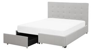 Zondo Bračni krevet 140 cm ROLLA (s podnicom i prostorom za odlaganje) (svijetlo siva). 1007485
