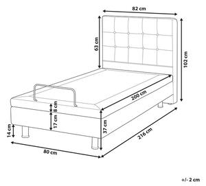 Zondo Jednostruki krevet 80 cm DUCHE (tkanina) (bež) (s podnicom). 1018556