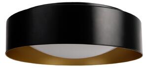 MEGAMAN Renzo XChange LED stropna svjetiljka, crna/zlatna, CCT, IP44, Crno, kupaonica, Aluminij