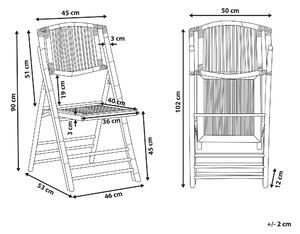 Zondo Set 4 kom. blagovaonskih stolica- TARANO (smeđa). 1022825