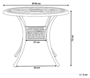 Zondo Vrtni stol ANECO (tamno smeđa) (za 4 osobe). 1022673