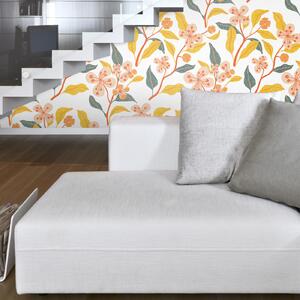 Tapeta - Cvijeće u bijeloj pozadini