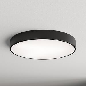 TEMAR LIGHTING Cleo stropna svjetiljka sa staklenim difuzorom, crna, Ø 60cm, prigušiva, Crno, Dnevni boravak/blagovaonica, Metal