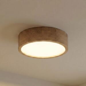 TEMAR LIGHTING Plafonjera Cleo, Ø 38 cm, 3 žarulje, drvo hrast, E27, prigušiva, Drvo, Dnevni boravak/blagovaonica, Drvo