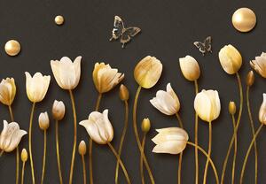 Foto tapeta - Zlatni tulipani (147x102 cm)